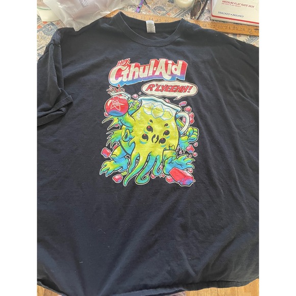Gildan Other - Gildan Mens 5XL Black Cthul-Aid Cthulhu Kool-Aid Parody Graphic T-Shirt R'LYEEHH
